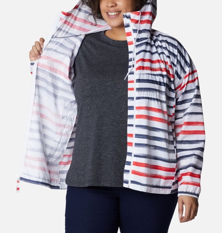 Jacheta Columbia Flash Challenger Novelty Windbreaker Dama Dungi | Plus Size OVA8S1M79